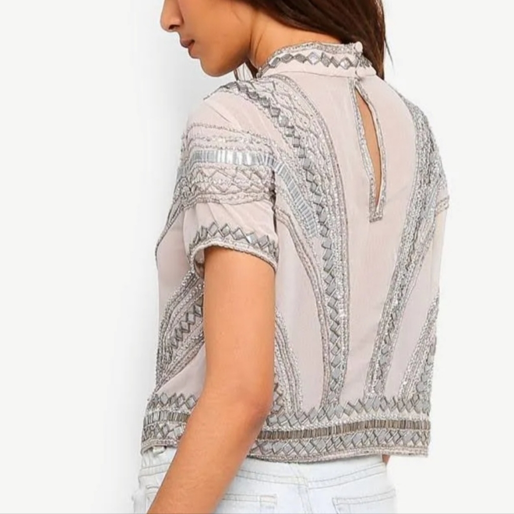 Miss Selfridge intricate beaded top NWT - Picture 16 of 17